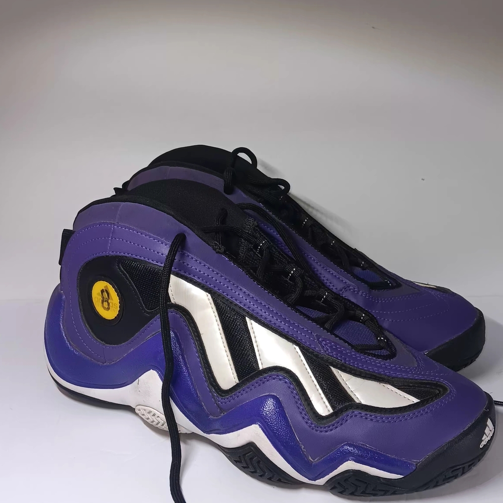 Adidas Men's Purple and Black Sneakers with White Details